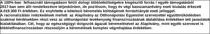 Támogatási program elnevezése: Támogató megnevezése: OTTHONI ÁPOLÁS (szakápolás, hospice ellátás) közhasznú egészségügyi tevékenység, egyben alapcélnak megfelelő tevékenység NEAK