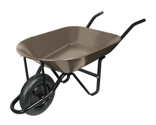 kerék, 2 csapágyas 1 25003 CAP-6N Talicska 100l szürke acél puttony, acél nyél 38x8cm 2 rétegű bütykös kerék,
