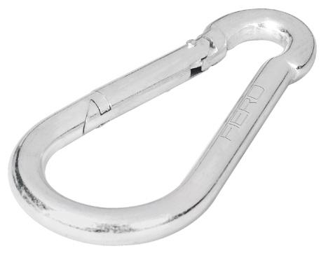 2 hosszú, szemméret 9,5mm 12 44029 BDZ-3 Karabiner forgó véggel, krómozott acél,76,2mm, 3 hosszú, szemméret 9,5mm 12 44030 BDZ-3 1/2 Karabiner forgó véggel, krómozott