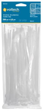 VOLTECH 10 44310 CIN-5050 Kábelkötegelő, fehér, 500x4,8mm, teherbírás:22,6kg, 25db/cs.