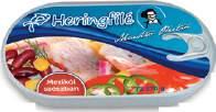 - Ft/kg Maestro Pietro hering filé, paradicsomos, mexikói 170 g 279.