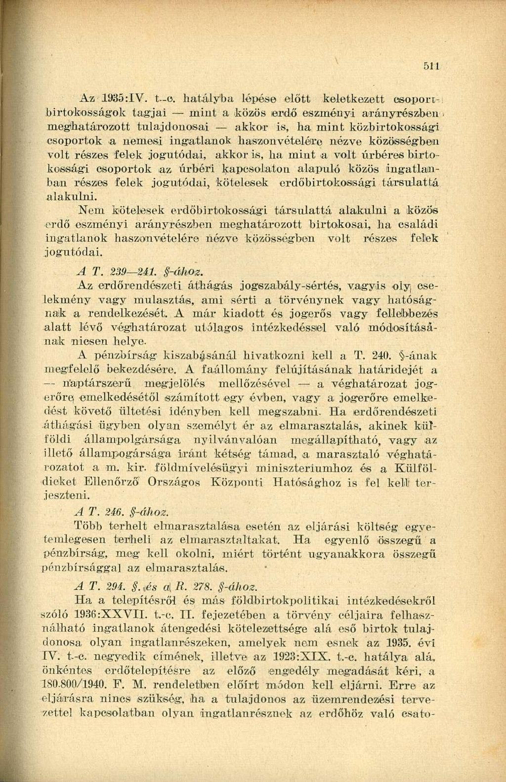 511 Az 1935:1 V. t-o.