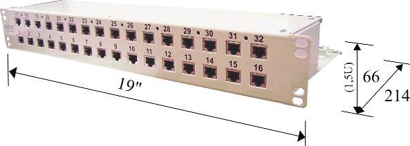 A D A T H Á L Ó Z A T SK CAT.5-19 zoll 19 zoll, struktúrált hálózati rendszerek RACK keretbe építhetõ, patch-elhetõ kivitel. A CAT.5 19"- 16(20, 24, 28, 32)-P típusú védelmi egység alapját az SK CAT.