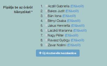 6. Névsor változás Előfordulhat, hogy a tanév során változik a tanulók névsora. Érkezhetnek tanév közben új tanulók és távozhatnak is más iskolába.