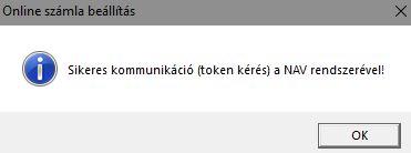 Sikeres kapcsolódás esetén az alábbi üzenet jelenik meg. 2. Technikai információk 2.1. Fájlok küldése A NAV-val való kommunikációt a navonline.