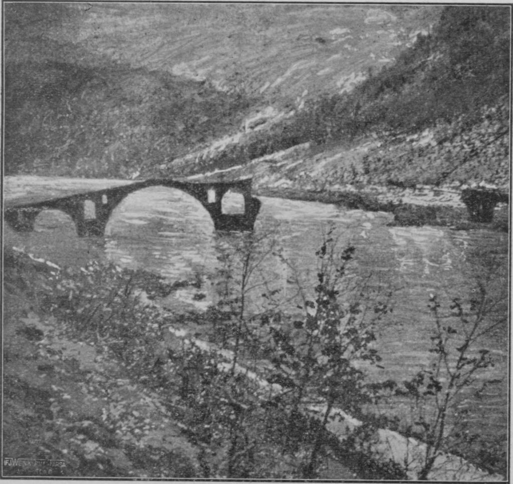A taligaút Kula-Lumstól az első török hídig egy meredek sziklafokon át visz.