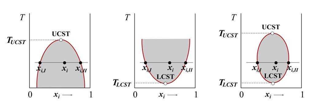 3. Folyadék-folyadék fázisegyensúly kétkomponensű rendszerekben 21 A fázisdiagram egyensúlyi pontjait binodális pontoknak nevezzük.
