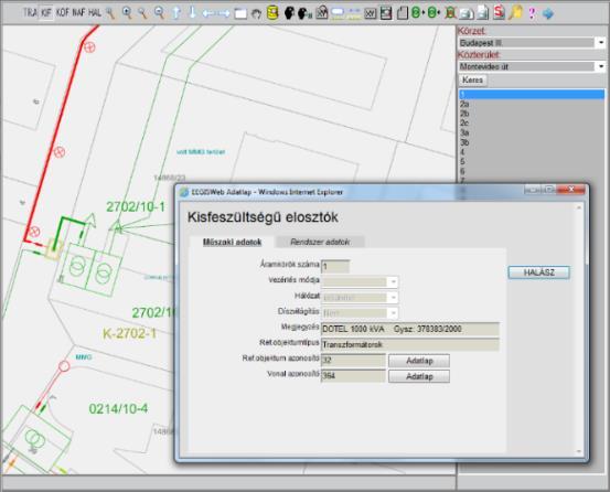 AZ ÁTVITELI- ÉS ELOSZTÓHÁLÓZATI MODELL Az ELMŰ és ÉMÁSZ áramszolgáltató GIS alapú térképe (ELMŰ-ÉMÁSZ Geographic Information System, rövidítve: EÉGIS, magyarul