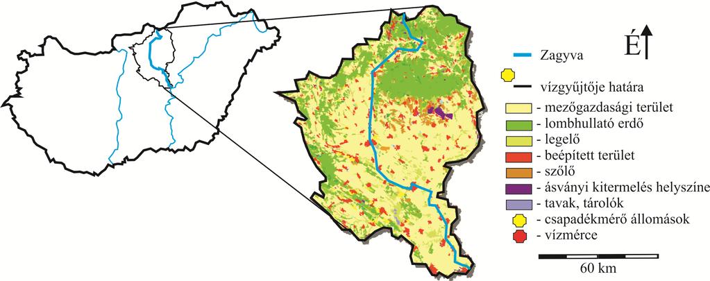 A mintaterület Vízgyűjtő területe: 5676,6 km²