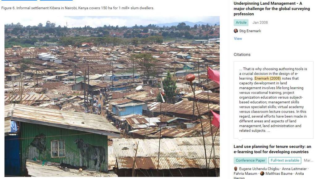 Nairobi (Kenya) több, mint 1 millió ember él 150 hektáron Forrás: https://www.researchgate.