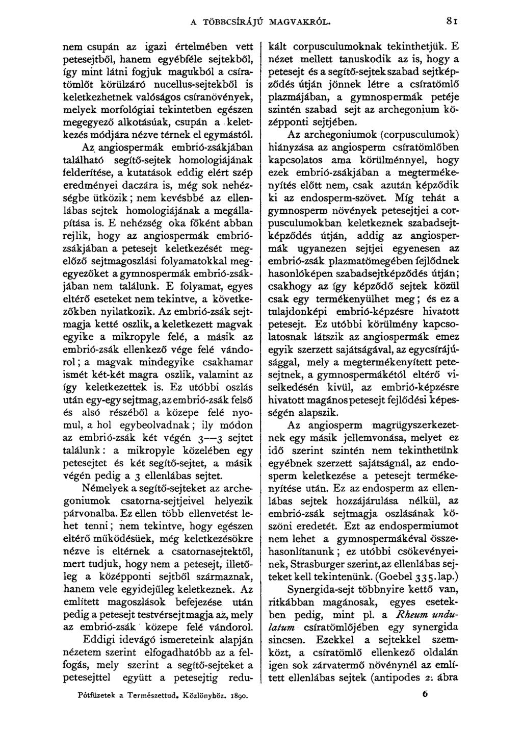A TÖBBCSÍRÁJÚ nem csupán az igazi értelmében vett petesejtből, hanem egyébféle sejtekből, így mint látni fogjuk magukból a csíratömlőt körülzáró nucellus-sejtekből is keletkezhetnek valóságos