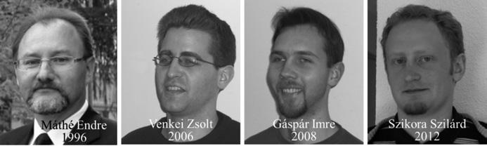 58. ábra. Egykori doktorandusz hallgatók, akik a mikrotubulusokkal kapcsolatos kutatások eredményeként érdemelték ki a PhD-fokozatot.