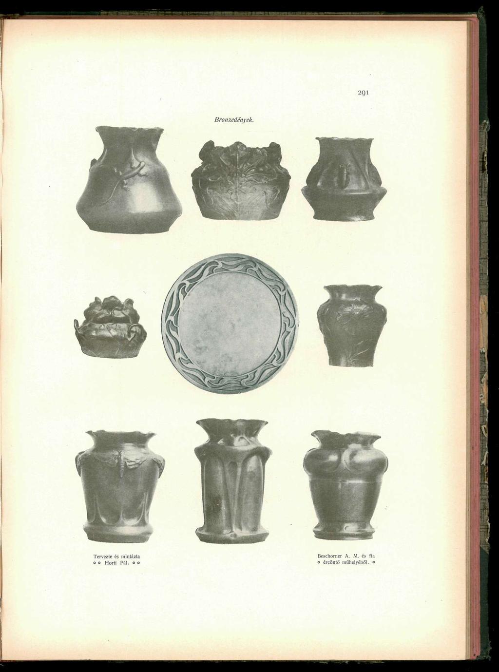 291 Bronzedények.
