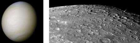 19 20. A Merkúr és a Vénusz összehasonlítása Az alábbi táblázatban szereplő adatok segítségével elemezze a Merkúr és a Vénusz közötti különbségeket, illetve hasonlóságokat! Merkúr Vénusz 1.