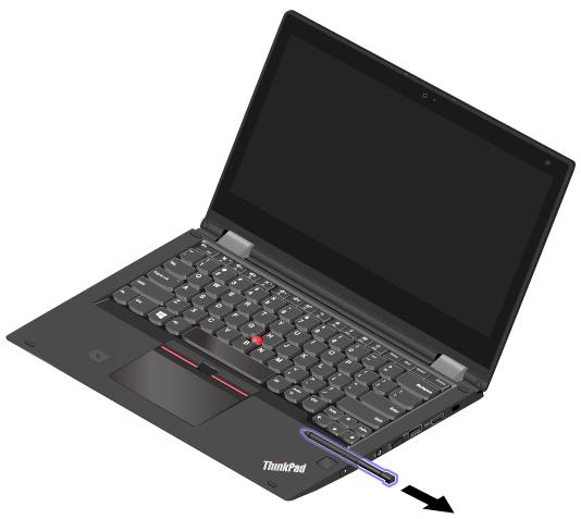Megjegyzés: A ThinkPad Pen Pro nem vízálló. Ezért ne áztassa azt el és ne mártsa vízbe.