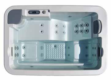 231 Kg Headrests 3 Hard Cover Optional Chromotherapy LED light Yes Jet nozzle Stainless Steel Waterfall 1 Metallic structure Yes Description Code Netto inox jet, fényterápia, dig.