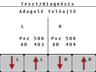 A QUANTRON-A kezelése 4 Adagoló tolóajtó, mint példa 1. Nyissa meg a Rendszer/teszt > Teszt/diagnózis menüt. 2. Válassza ki a Adagoló tolóajtó menüpontot. 3. Nyomja meg az Enter gombot.