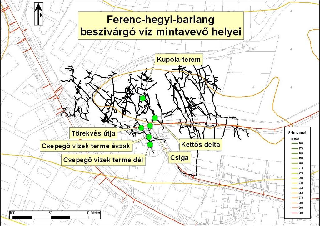 Ferenc-hegyi-barlang 2010 és 2014 közötti változások (mintavételi pontok: 2.
