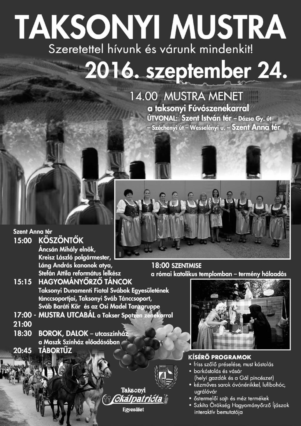 2016/18. szám (38. hét) 2016. szeptember 23.HÍRLEVÉL 2335 Taksony, Fő út 85. telefon: 24/520-777 fax: 24/520-770 e-mail: onkormanyzat@taksony.hu www.