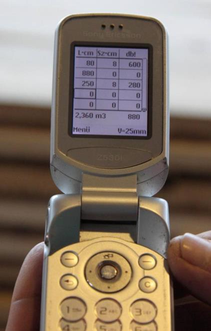 részprojekt: Fűrészáru felvétel mobiltelefonnal, 2D