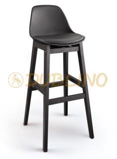 DL RETRO BLACK Modern, design műanyag szék fekete színben.