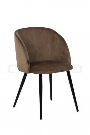 DL POP Erős fém szerkezetű, kárpitos karfás szék. A képen látható bézs plüss kárpittal raktárprogram része. A szék szerkezete erős hegesztett fém váz.