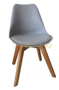 109,-EUR DL FINE WHITE, OAK NEW Tölgyfa lábas, műanyag design szék.