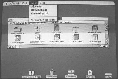 Operációs rendszerek csoportosítása, példák... Lisa Office System 1.