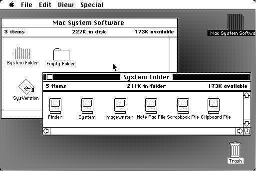 Operációs rendszerek csoportosítása, példák... Macintosh System 1.