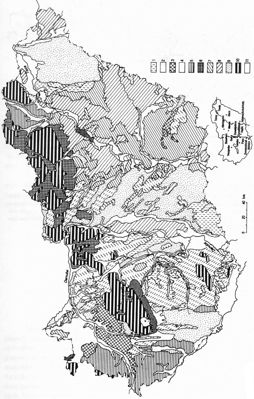23 5. ábra: Löszváltozatok Magyarországon (PÉCSI M, 1997.).