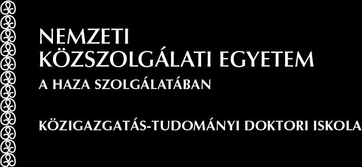 NEMZETI KÖZSZOLGÁLATI EGYETEM ÁLLAMTUDOMÁNYI ÉS KÖZIGAZGATÁSI