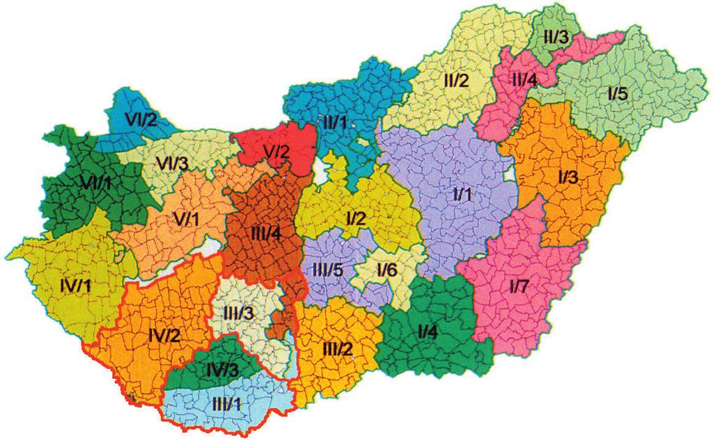 THE BIG GAME UNIT (BGU) AS AN ECONOMIC INDEX TO COMPARE BIG GAME MANAGEMENT IN DIFFERENT HABITATS Figure 1: Game management districts in Hungary subsidies took part in the report, too.