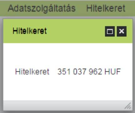 HITELKERET Hitelkeret lekérdezés Online