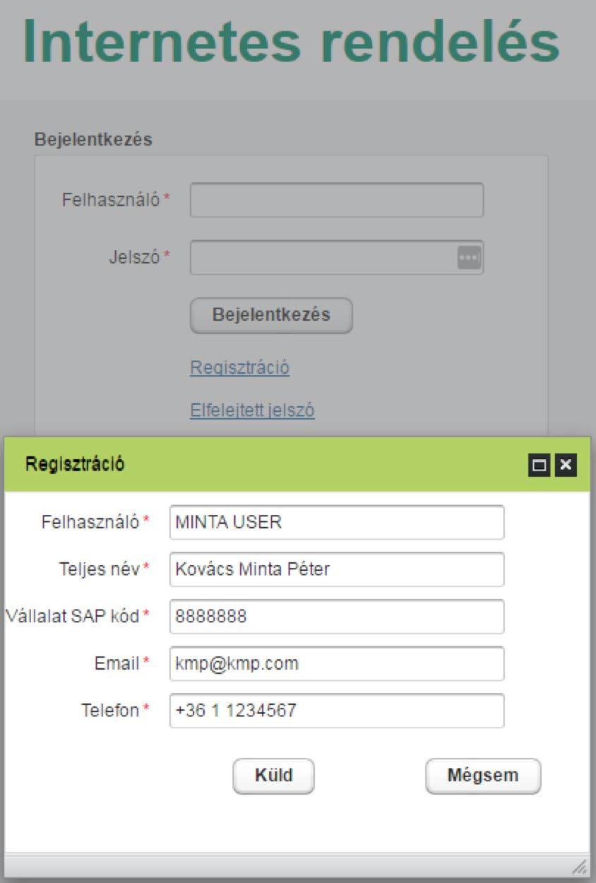ISA REGISZTRÁCIÓ Új ISA partner regisztráció Regisztrációs űrlap minden mezőjének kitöltése