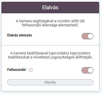 2.2.3 Elalvás 76. ábra A kamera segítségével a monitor előtt ülő felhasználó ébersége elemezhető.