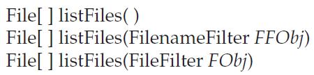 LISTFILES() Létezik a list()-nek egy alternatívája is a listfiles(), amely String tömb helyet File objektumok tömbjével tér vissza.
