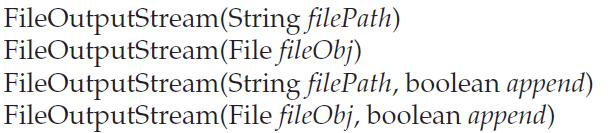 FILEOUTPUTSTREAM FileOutputStream osztályt fájlok byte alapú írására használhatjuk. OutputStream osztálytól örököl.
