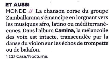 Telerama ZAMBALLARANA - Camina