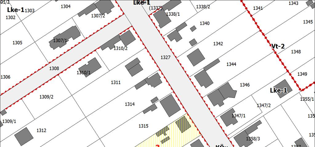 által határolt tömböt érintően kéri a jelenlegi Lke-1 besorolást Lke-2 re módosítani annak érdekében, hogy a telkek megoszthatóak