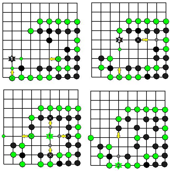 "m a g n e t I Q s" ( 9x9-es táblán 41-40 db koronggal ) A partit megkezdő játékos a tábla közepére helyezi le egy korongját.