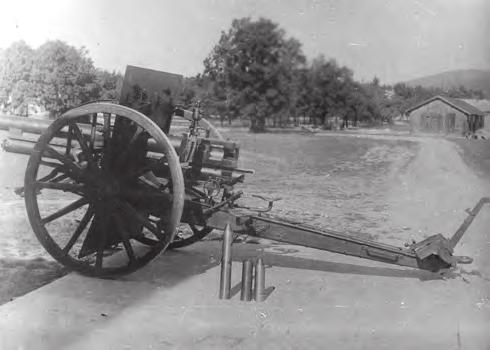 üteg 1905/08M 8 cm-es tábori ágyú (2 löveg); 2. üteg 1914M 10,0 cm-es tábori tarack (4 löveg); 3. üteg 1914M 10,0 cm-es tábori tarack (4 löveg); 4.