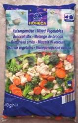 hotel/restaurant/catering Mélyhűtött termékek Zöldségek Áruházi cikkszám Megnevezés Kiszerelés Nettó eladási ár/ Bruttó eladási ár/ 84366 2,5 KG HORECA SELECT ZSENGE ZÖLDBORSÓ 4x2,5 294,- 373,38