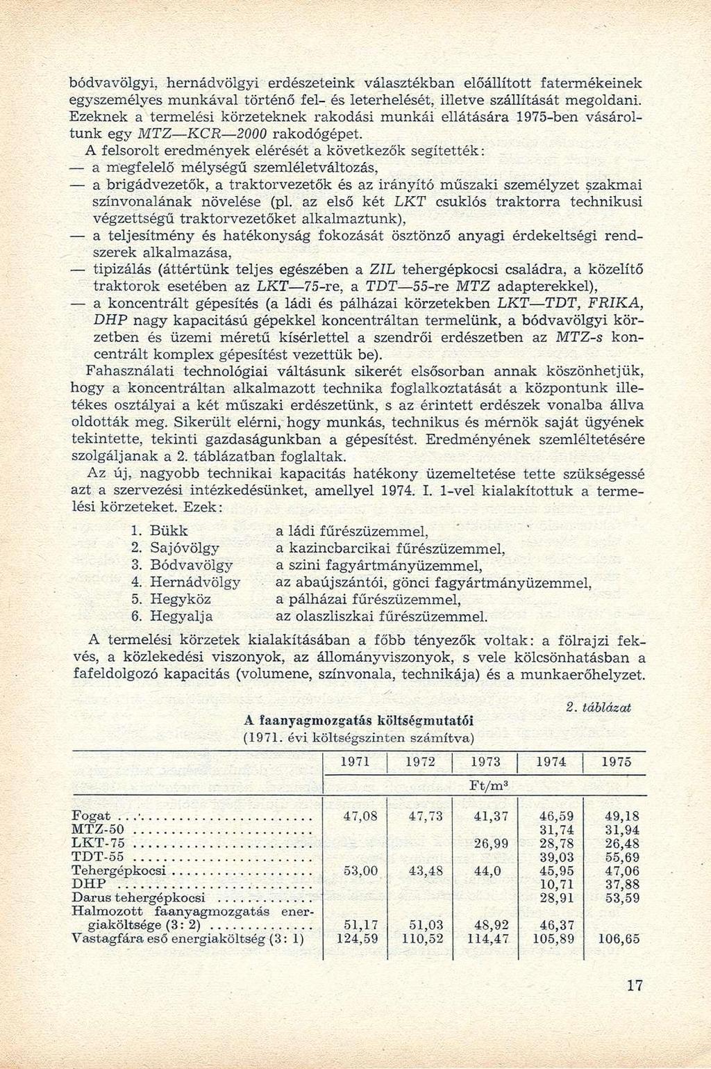 bódvavölgyi, hernádvölgyi erdészeteink választékban előállított fatermékeinek egyszemélyes munkával történő fel- és leterhelését, illetve szállítását megoldani.