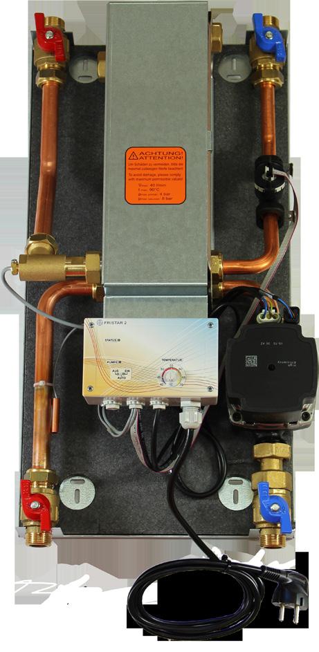 teljesítmény 30 l/min (65 C/ 45 C) Szekunder oldal Kv érték 2,60 m³/h több modul lépcsőzetes kialakítása FRISTAR2 a következő változatokban érhető el: FRISTAR2-L: frissvíz-állomás,