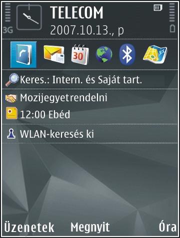 A készülék testreszabása 18 A készüléket testreszabhatjuk a készenléti mód, a főmenü, a hangok, a témák vagy a betűméret módosításával.