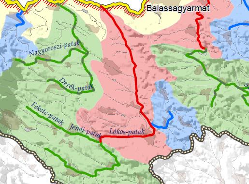 VGT 2015 6-4 térképmelléklet részlete Felszíni vizek hidromorfológiai elemek alapján való osztályozás alapján a Jenői patak jó, a befogadó Lókos-patak rossz minősítést kapott.