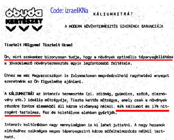 1992-ben, 9 év elteltével újra létesítettünk egy Antirandom Növénymonitort, amelyben az izraeliek által reklámozott kálium-nitrát hatását is vizsgáltuk.