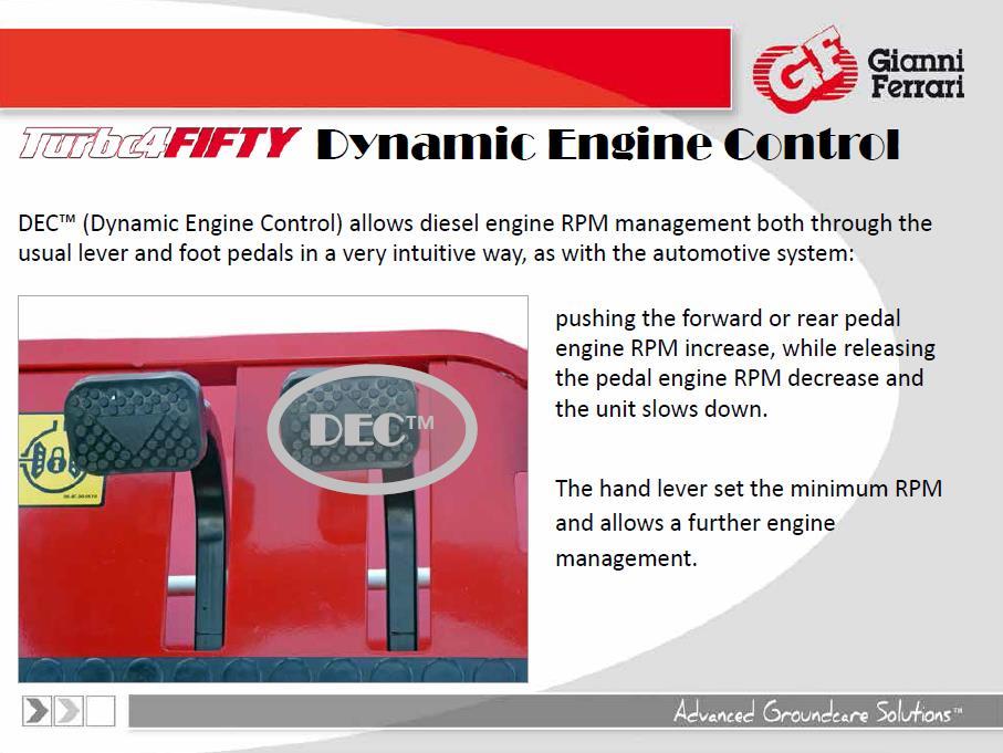 Dinamikus Motorellenőrző A Dinamikus Motorellenőrző lehetővé teszi a dízelüzemű motorok fordulatszám vezérlését intuitív módon a karokon és a pedálon keresztül is (kézigáz és pedál) a pedál előre-