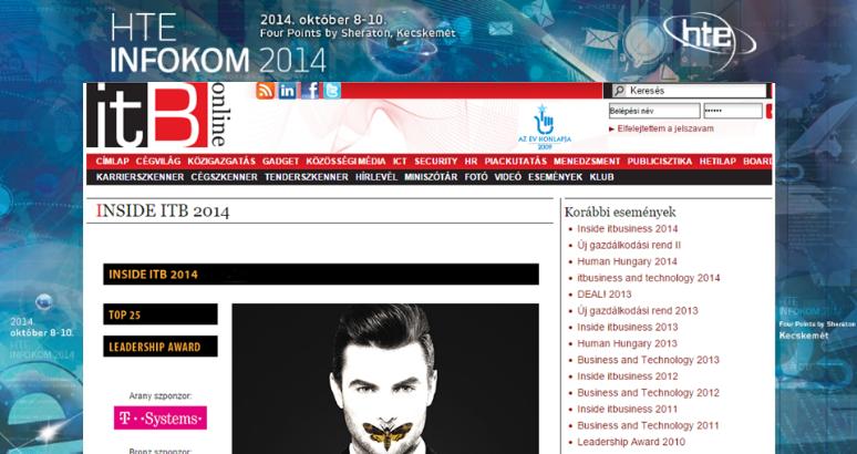 HTE INFOKOM 2014 KOMMUNIKÁCIÓS KAMPÁNY FIZETETT KOMMUNIKÁCIÓS MEGVALÓSÍTÁSOK - Támoga9uk az IT Business