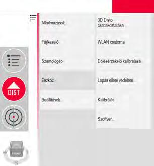 3.4 Dőlés-érzékelő Dőlés-érzékelő Egy beépített dőlés-érzékelő biztosítja, hogy a mérések a valódi vízszintesre vagy a gravitáció által meghatározott valódi függővonalra vonatkozzanak.